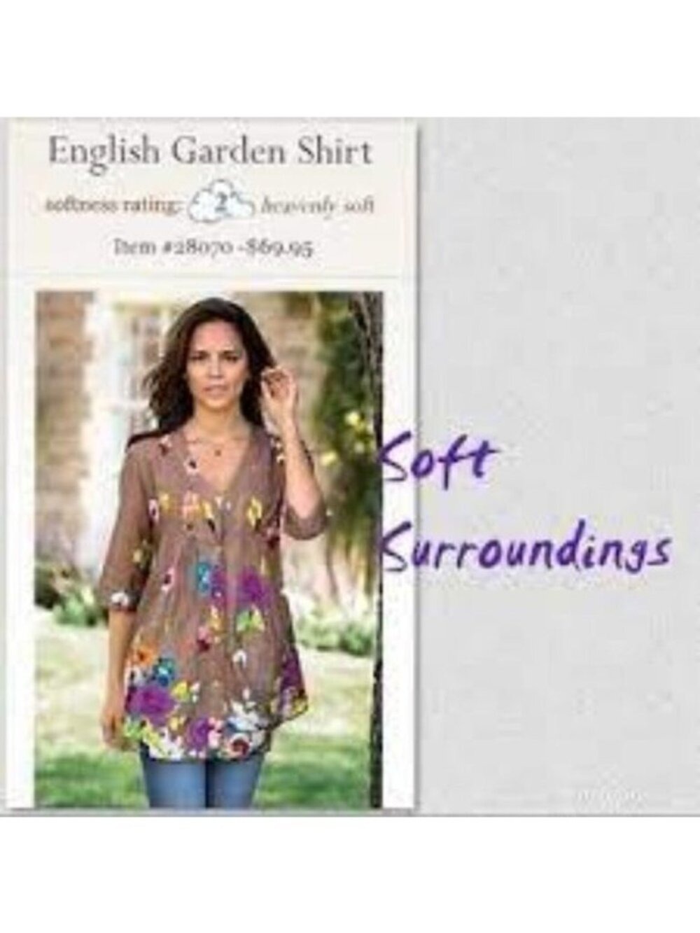 Soft Surroundings English Garden Cotton Tunic Small